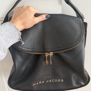 Marc Jacobs Black Leather Hobo Bag